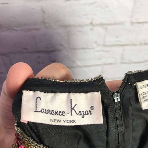 Laurence Kazar Vintage Sequin Rainbow Cocktail Top - Picture 7 of 8